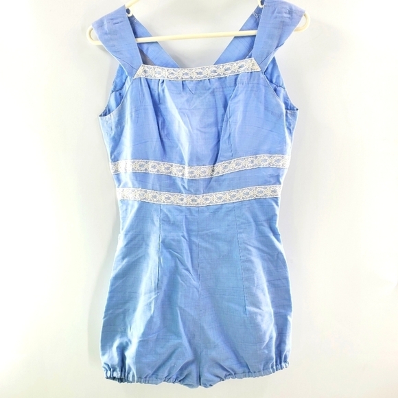 Vintage handmade light blue onesie - Picture 1 of 16